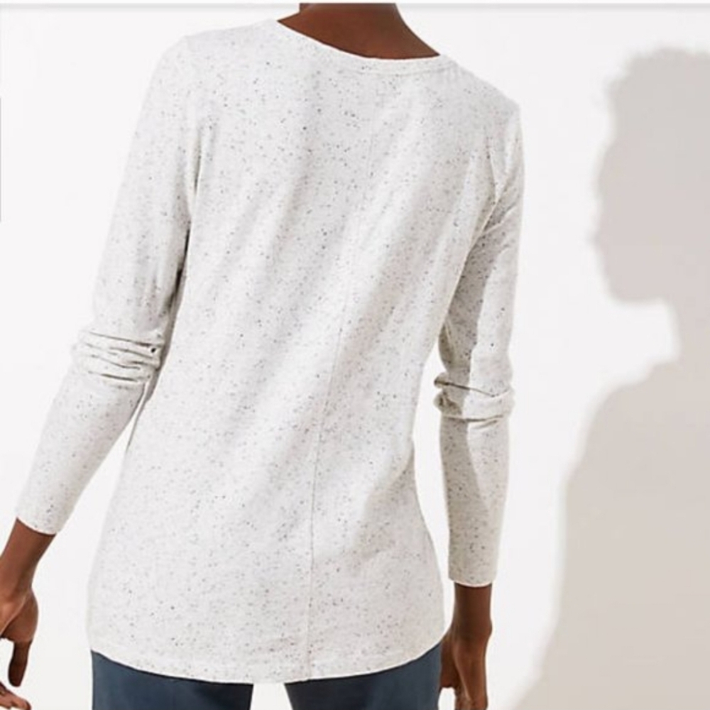 NEW LOFT Flecked Long Sleeve Top - Picture 3 of 5